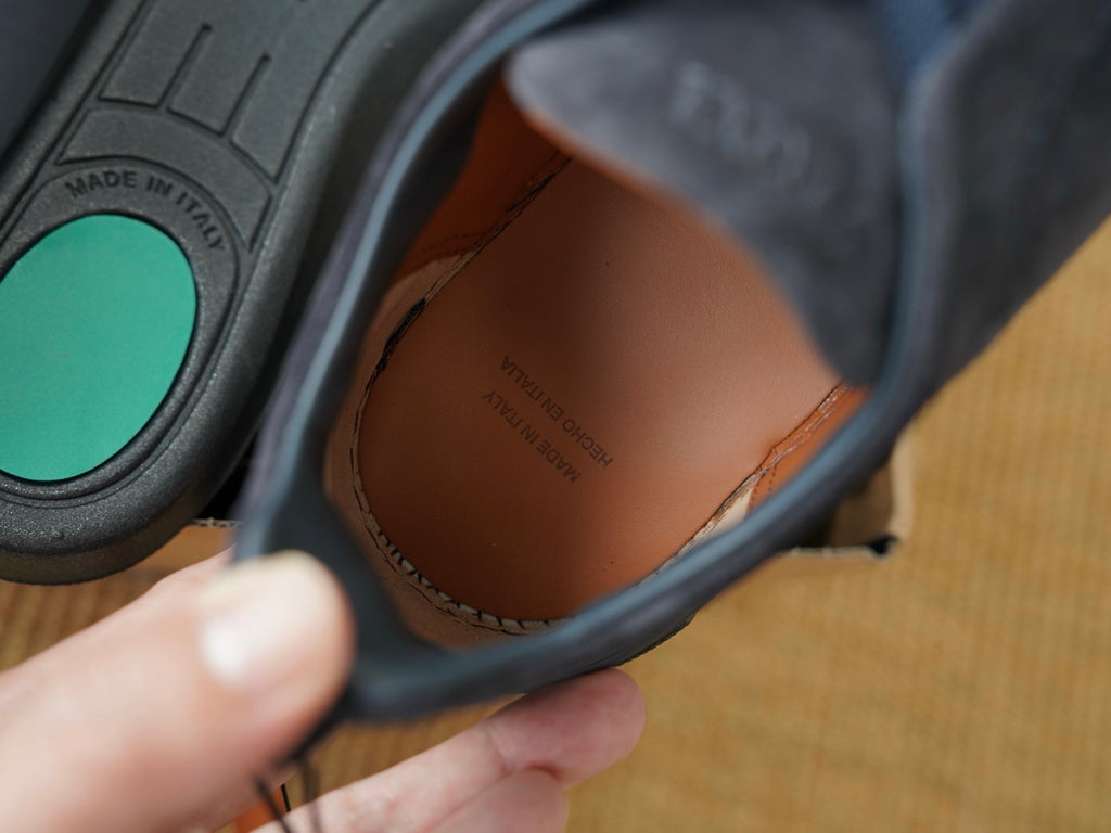 Navy Blue Suede Leather Triple Stitch Luxury Casual Shoes